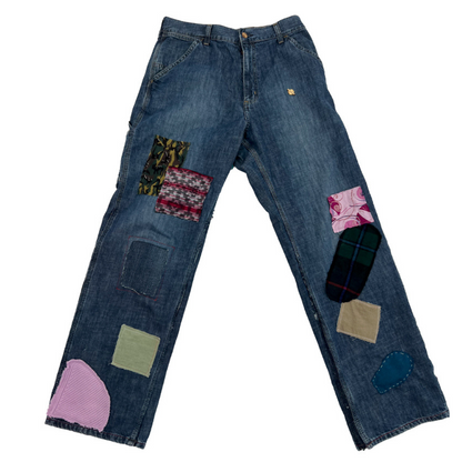 « Baoulé »patchwork single knee jean