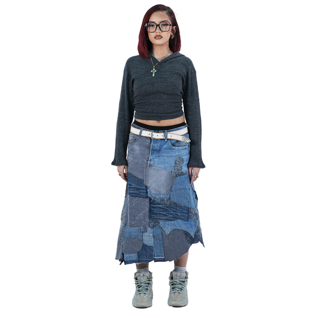 Patchwork storm skirt