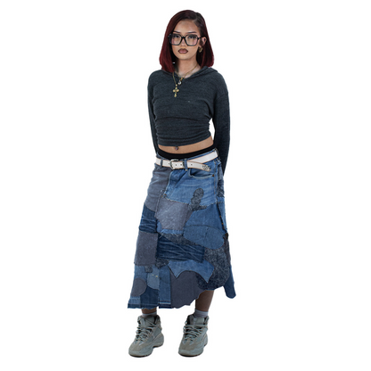 Patchwork storm skirt
