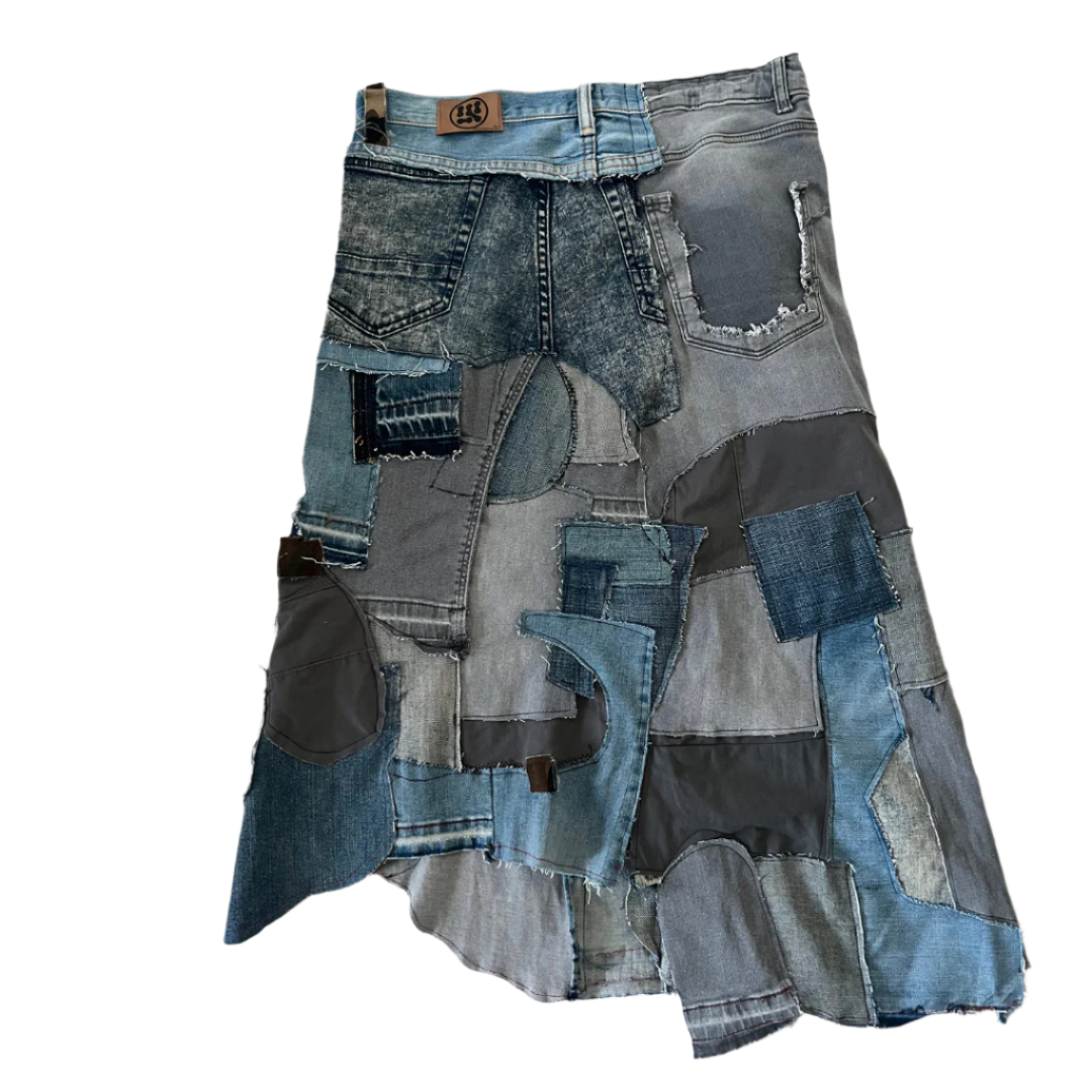 Patchwork storm skirt