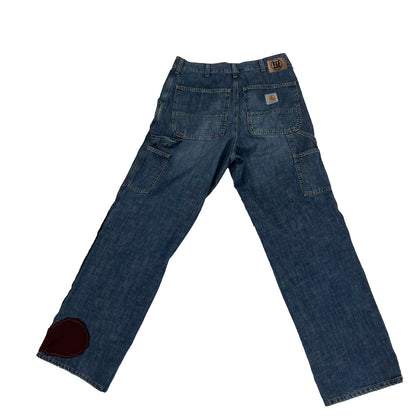 « Baoulé »patchwork single knee jean